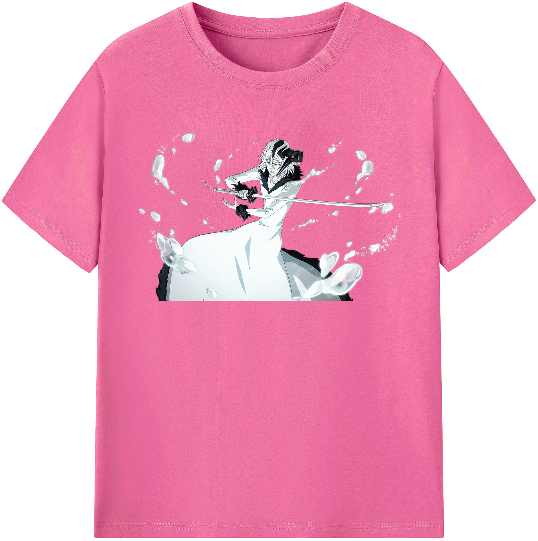（画像用） ブリーチ 黒崎一護（くろさき いちご）BLEACH Kurosaki Ichigo レディースカジュアルプリントTシャツ（綿100％）